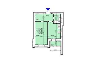 1-к квартира, вторичка, 40м2, 4/10 этаж